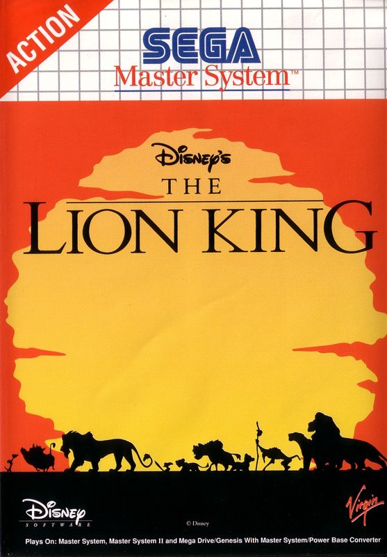 The Lion King box art for Sega Master System